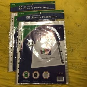 Schoo. Simply 2 packets 20 sheets protectors.